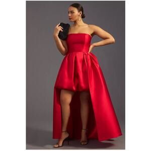 Hutch Red Strapless Prom Dress